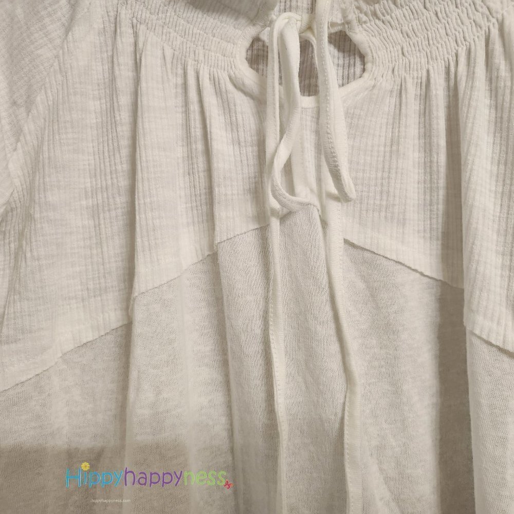 New POL Tunic Top in Ivory/White with Fringe Edges NWT - Picture 6 of 6